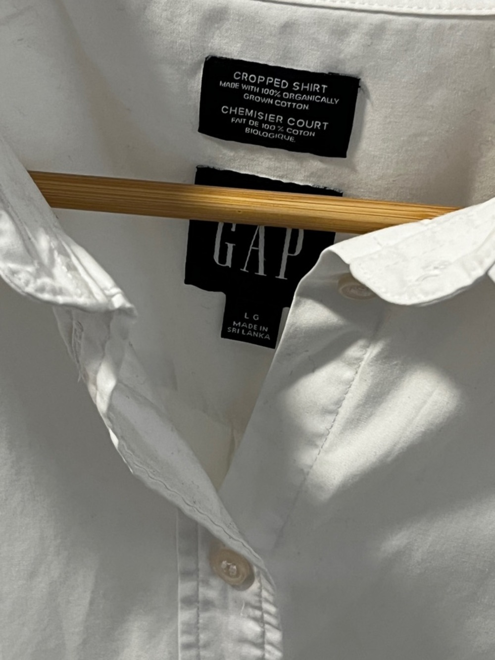 GAP White Drop-Shoulder Button-Up Shirt - Picture 2 of 3